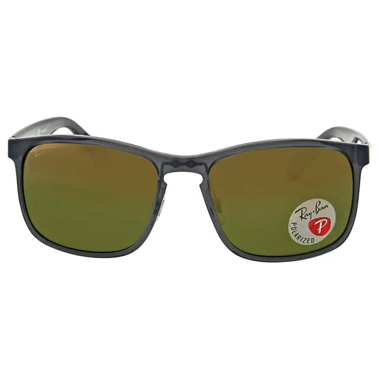 Ray Ban Chromance Green Mirror Chromance Square Unisex Sunglasses RB4264 876/6O 58
