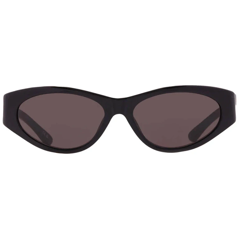 Balenciaga Grey Oval Ladies Sunglasses BB0367S 001 60