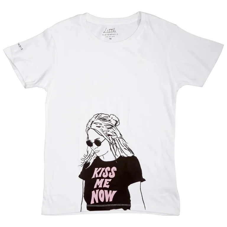 Little Eleven Paris Kiss Me Now Graphic T-shirt