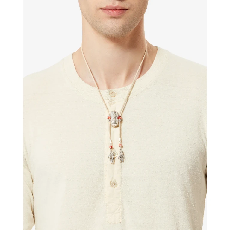 Collier Janys - Homme - Rouge-argenté - Isabel Marant