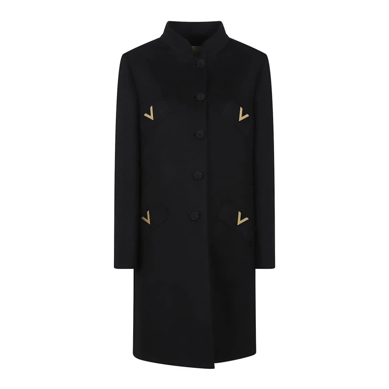 Valentino Garavani Manteau Au Genou - Noir