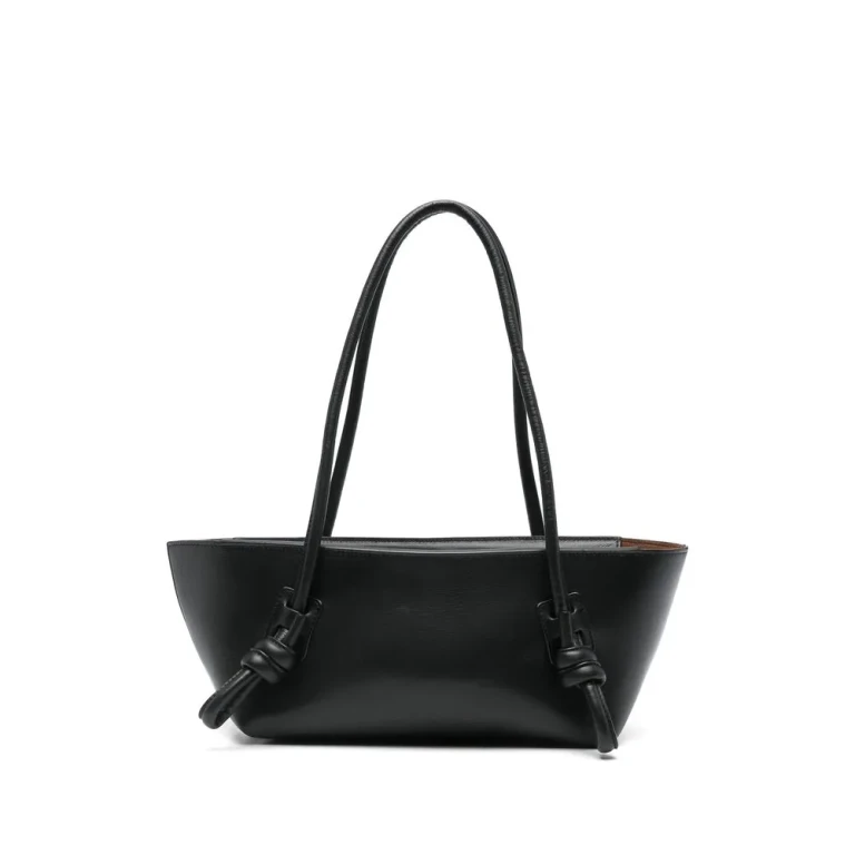 Fleca Knot-detail Leather Shoulder Bag