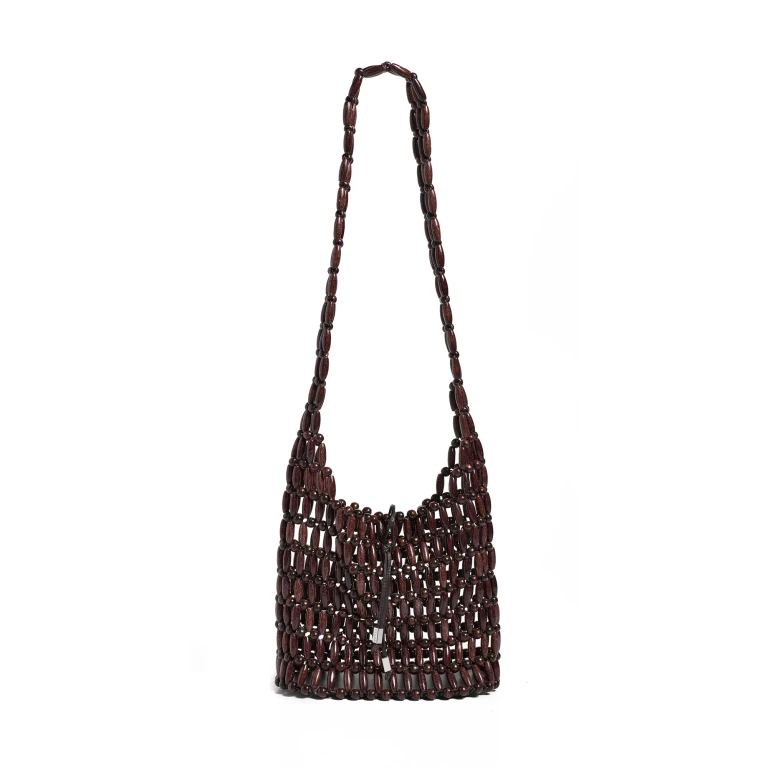 STAUD Coronado Bucket Bag WOOD BEADS One Size