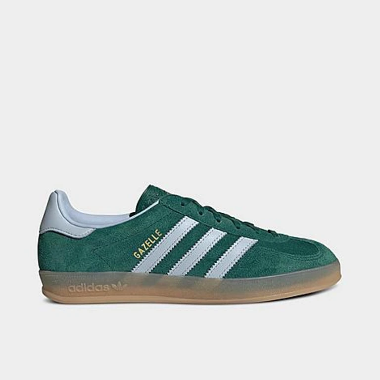adidas dames Originals Gazelle Indoor Casual schoenen in Collegiate Green/Crystal Sky/Gum