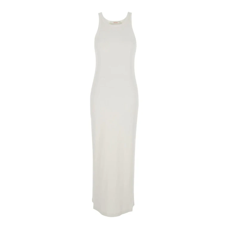 Jucca Long White Dress With Short Sleeves In Viscose For Women