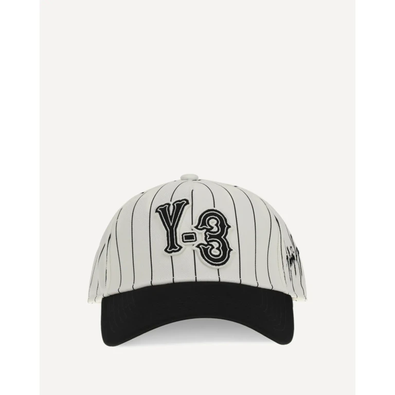 Boné de basebol às riscas Y-3