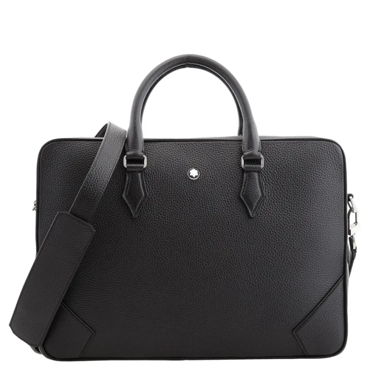 Black Grain Leather Document Case
