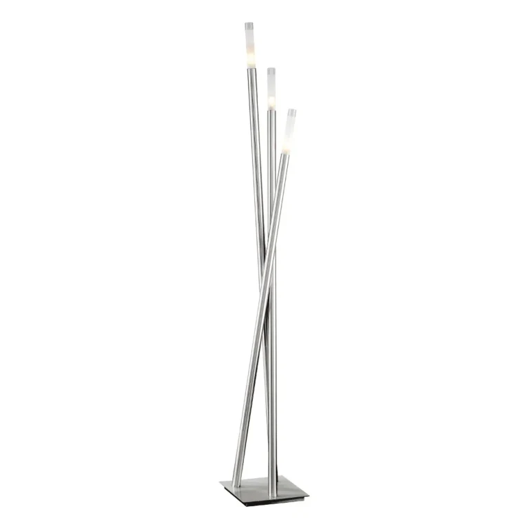 Contemporary Brushed Nickel Floor Lamp - Icicle