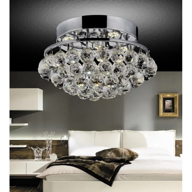 Queen 4 Light Flush Mount with Chrome finish
