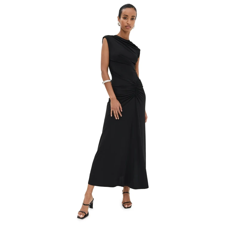 SIMKHAI Acacia Midi Dress Black XS
