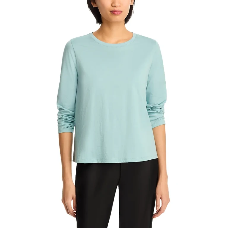 Eileen Fisher Pima Cotton Long Sleeve Tee