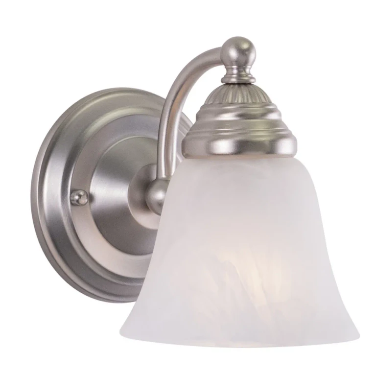 Standford 1-Light Bathroom Vanity Light in Brushed Nickel