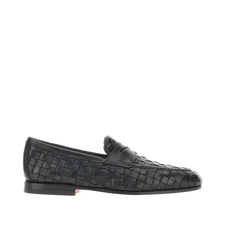 Mocasines de piel Santoni para hombre, talla 8