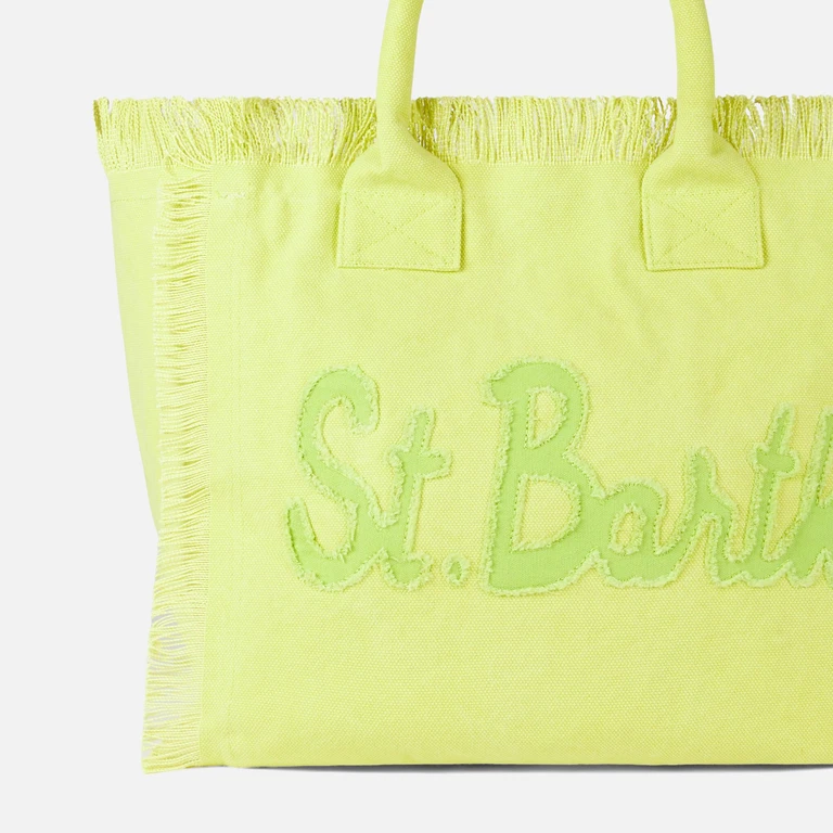 MC2 Saint Barth Vanity Light Green Canvas Shoulder Bag