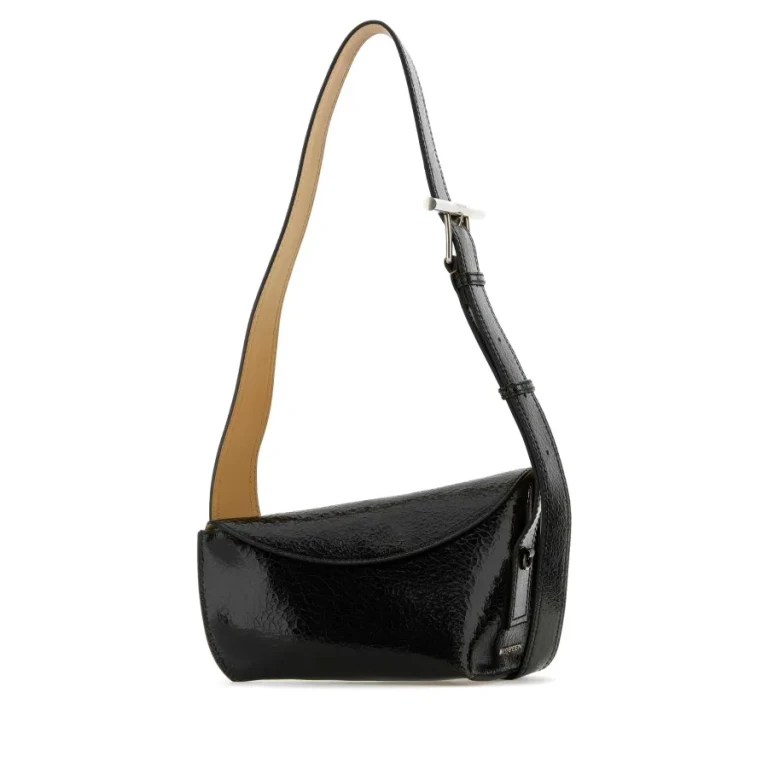 Alexander Mcqueen Black Leather Sling Crossbody Bag