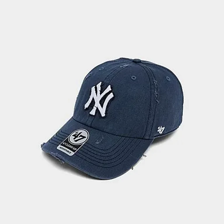 '47 New York Yankees MLB Weathered Clean Up Strapback Hat in Rusted Navy