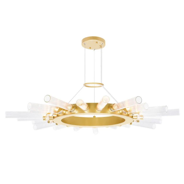 Collar 21 Light Chandelier with Satin Gold finish