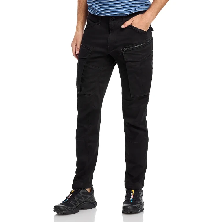 G-star Raw Rovic Zip 3D Regular Tapered Fit Cargo Jeans in Dark Black