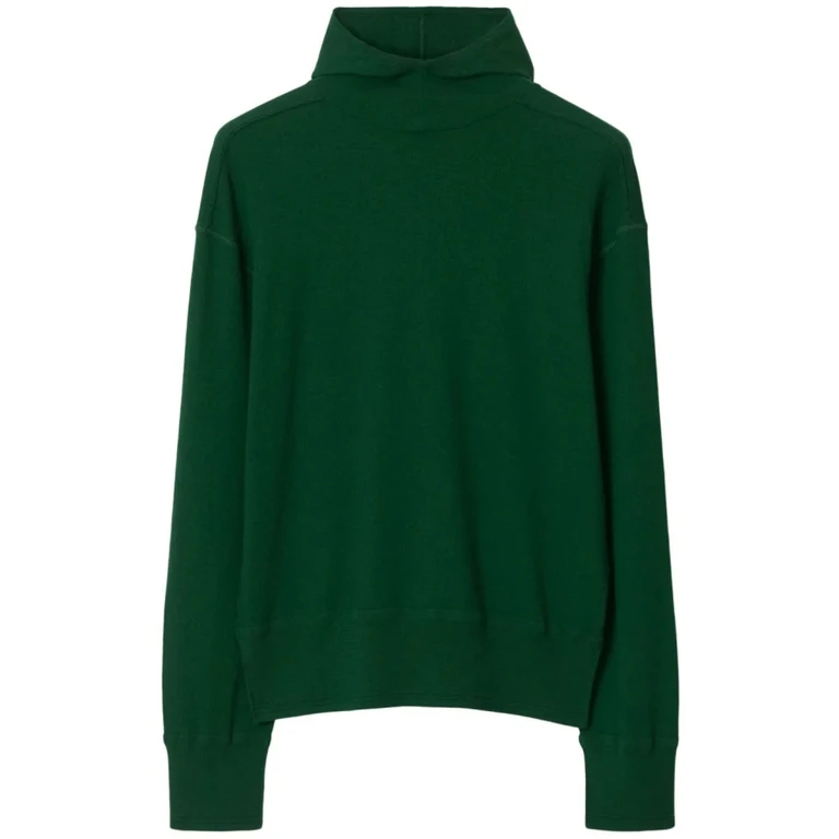 Burberry Logo-Embroidered Wool Hoodie