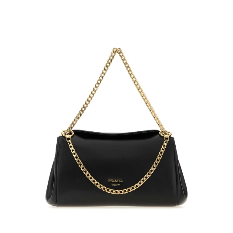 Black Nappa Leather Small Prada Tumulte Handbag