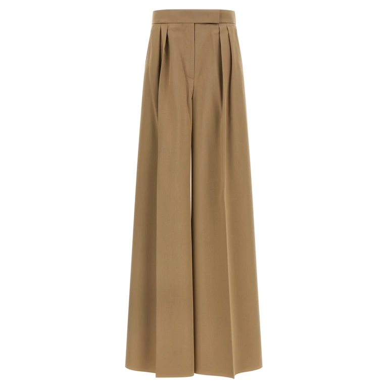 Max Mara Brown Virgin Wool Casual Pants - Women