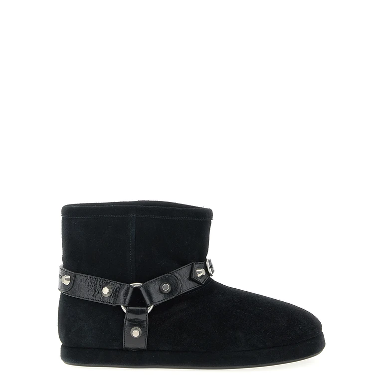 Balenciaga Black Calfskin Ankle Boots - Women