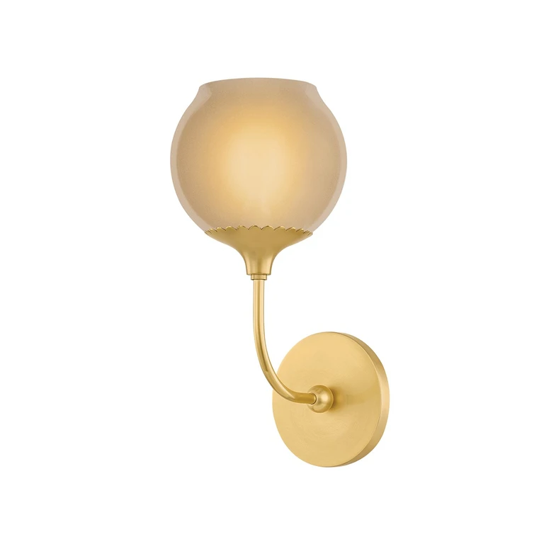 Aged Brass Wall Sconce from the Daya Collection