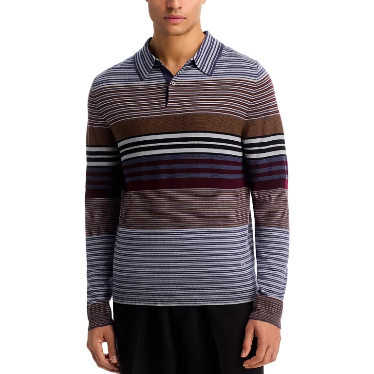 Ps Paul Smith Wool Striped Polo Sweater