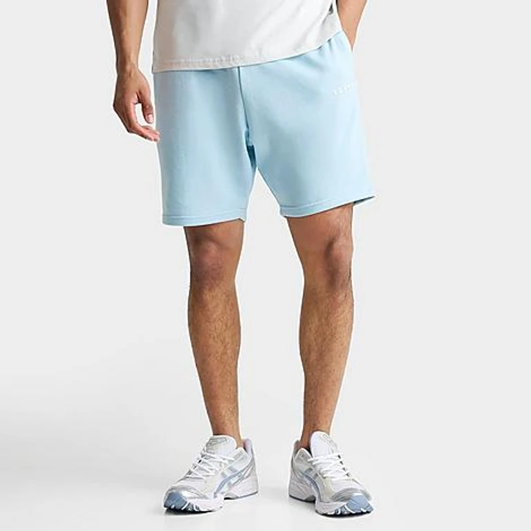 Sonneti Men's French Terry 7" Brom Shorts in Cool Blue/Reflect Size: XS