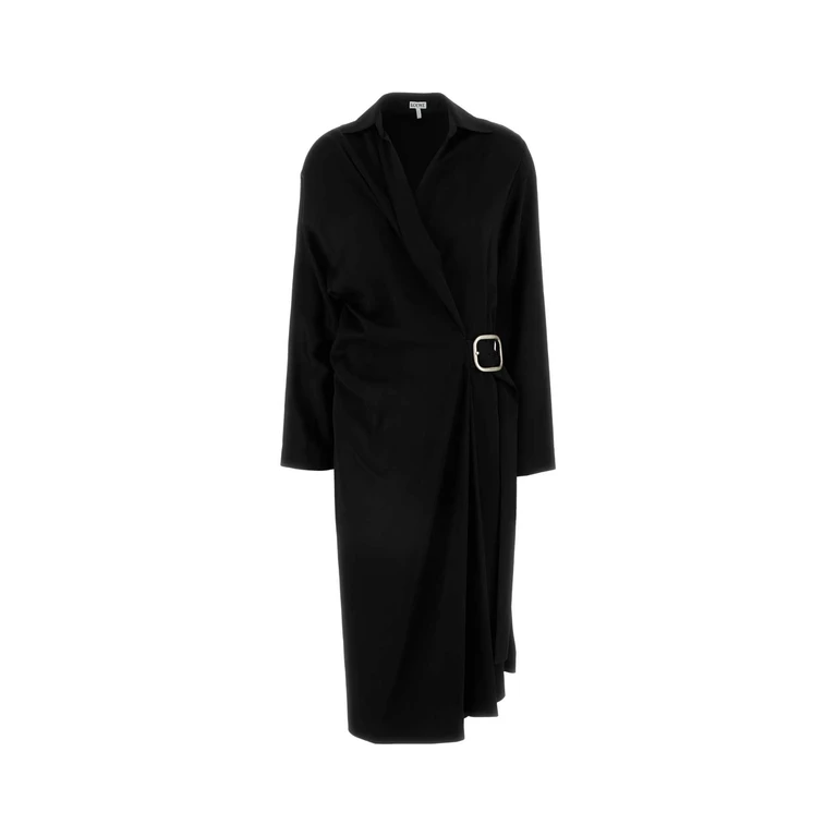 Loewe Black Stretch Cady Dress Exterior: Viscose Elastane Abiti - Women