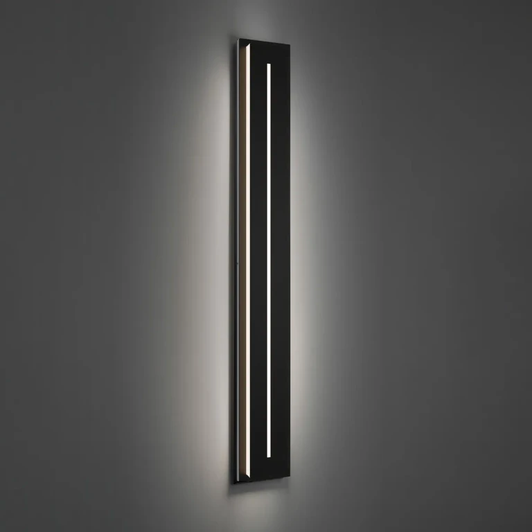 Black LED Outdoor Wall Sconce from the Midnight Collection