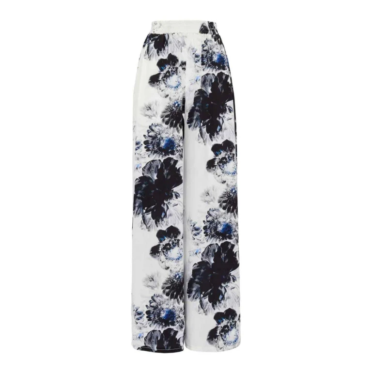 Calças de pijama em crepe de chine Alexander McQueen