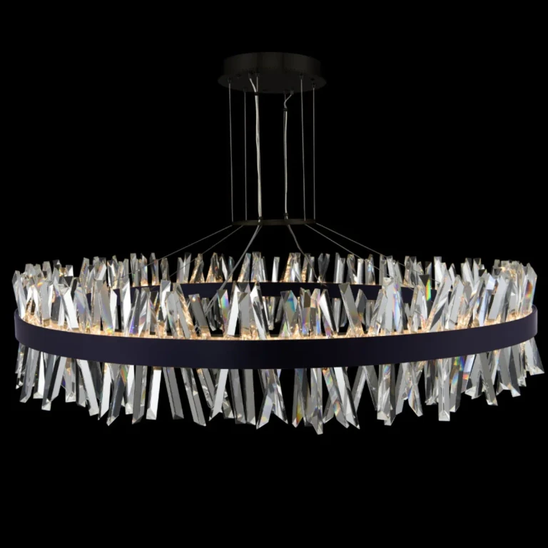 Matte Balck LED Pendant from the Glacier Collection