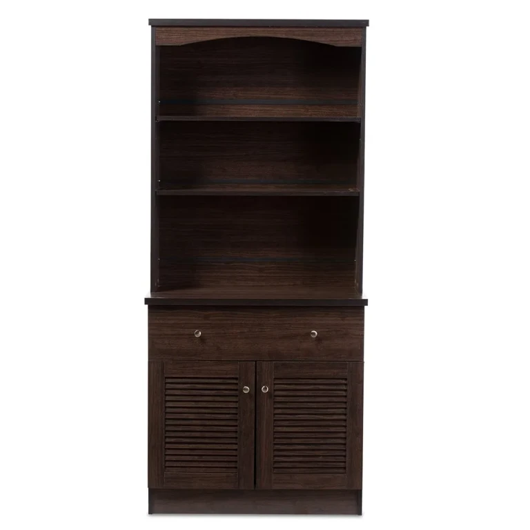 Agni Dark Brown Buffet and Hutch