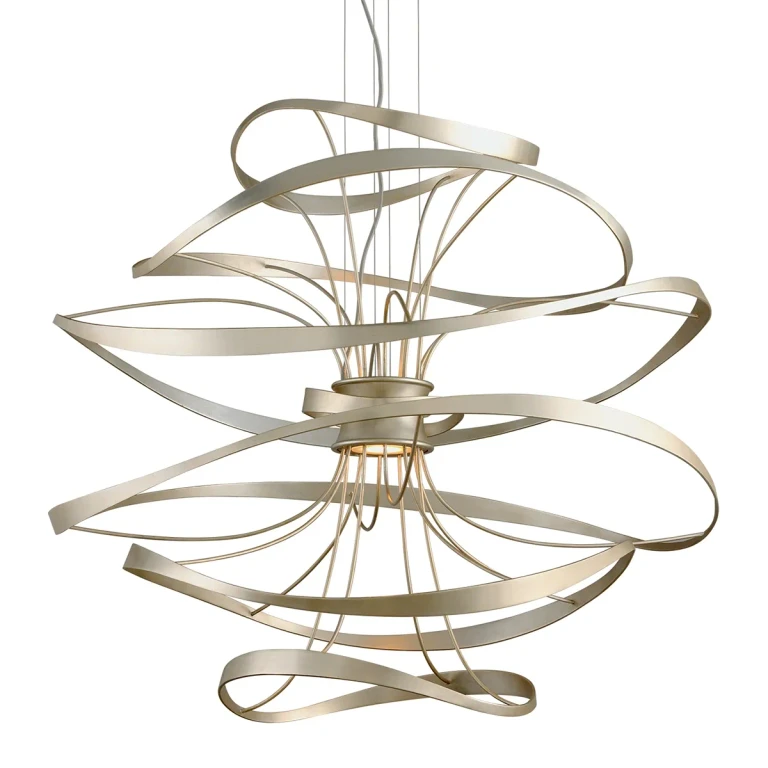 Silver Leaf LED Chandelier from the Calligraphy Collection