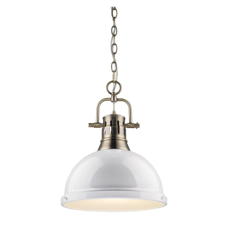 Golden Duncan 17" Pendant Light in Aged Brass