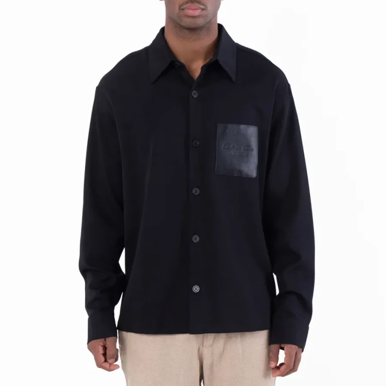 Balmain Couture Label Wool Overshirt
