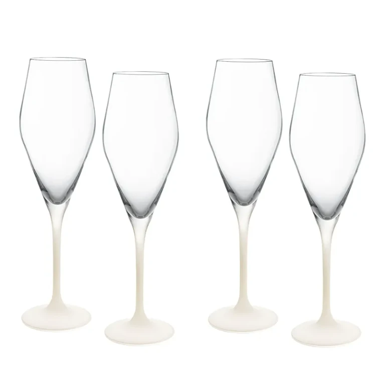 Villeroy & Boch Manufacture Rock Blanc Flute, Set of 4