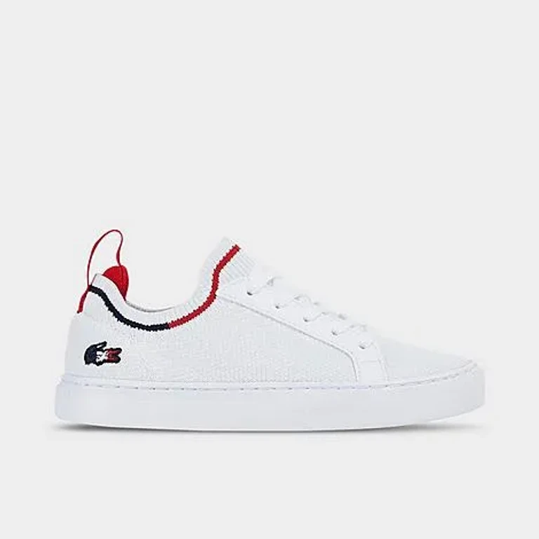 Big Kids La Piquee Tricolor Stretch Lace Casual Shoes in Open White Size: 3.0
