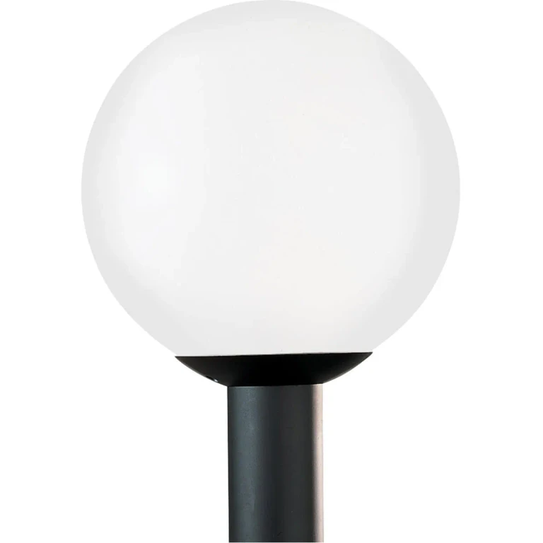 White Plastic One Light Outdoor Post Lantern from the Outdoor Globe Collection
