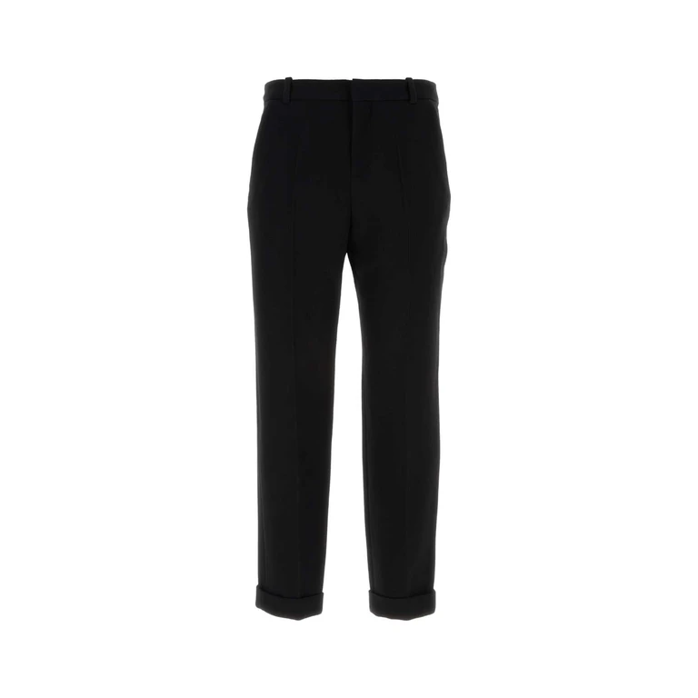 Balmain Bh0pm030wb86 0pa Noir Exterior: Virgin Wool Pantaloni