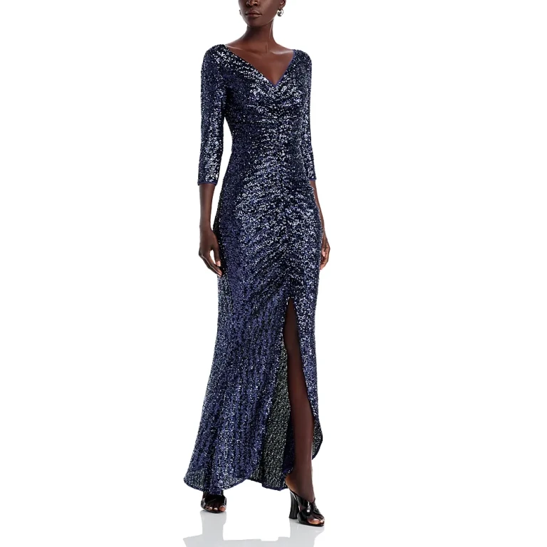 Chiara Boni La Petite Robe Akinari Gathered Sequin Gown - Exclusive