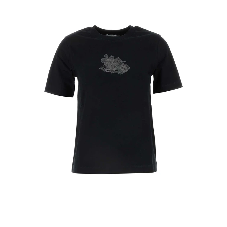 Burberry Black Cotton T-Shirt Coal Exterior - Women