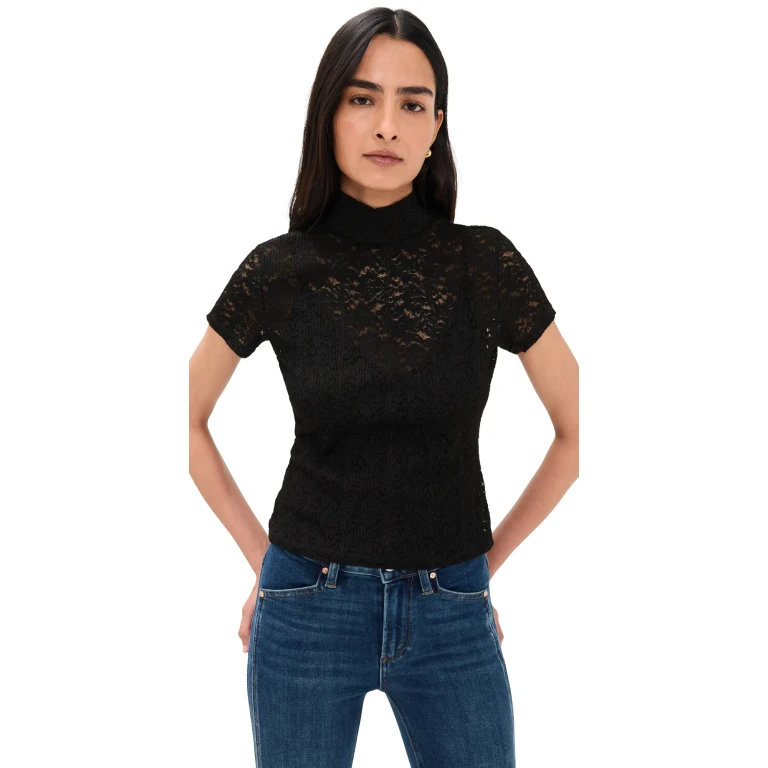 PAIGE June Tee Black S