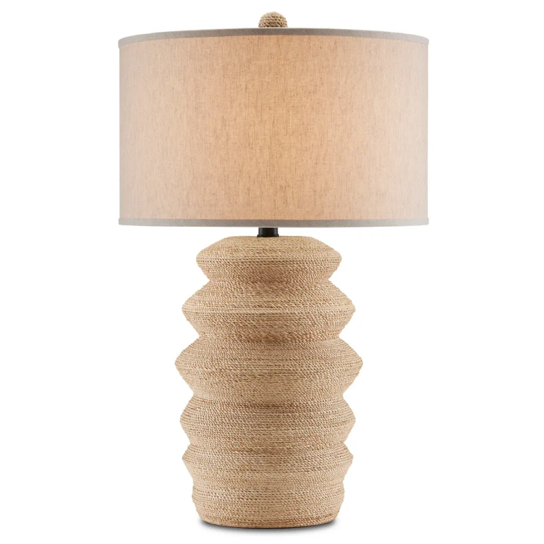 Natural Satin Black Table Lamp from the Kavala Collection