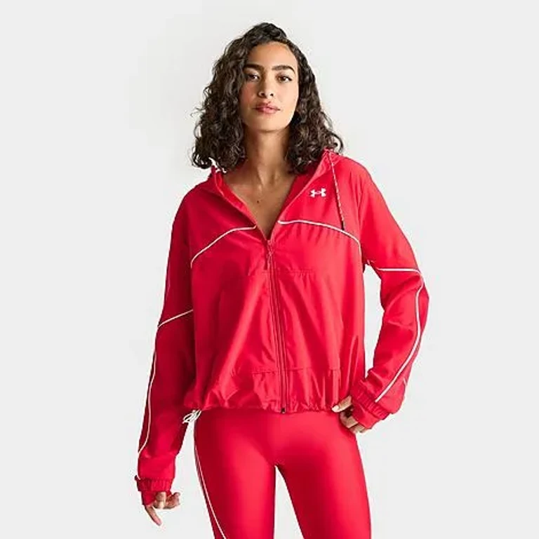 Under Armour Women's Windbreaker Full-Zip Jacket in Red Size: XS