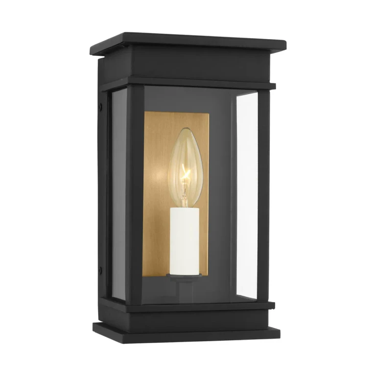 Textured Black Outdoor Wall Sconce from the Cupertino Collection