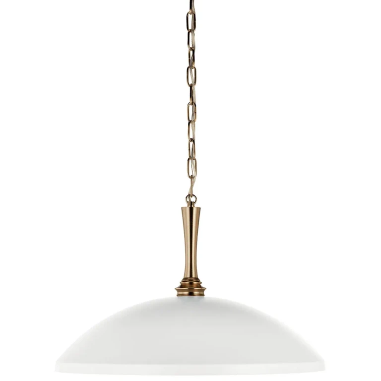 White One Light Pendant from the Delarosa Collection