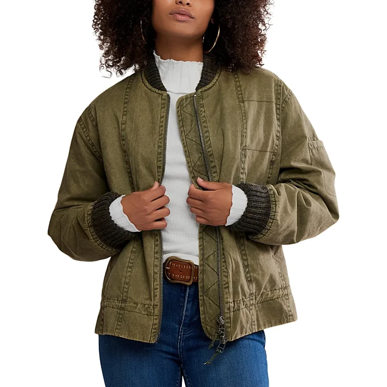Free People Jax Washed Bomber Jacket