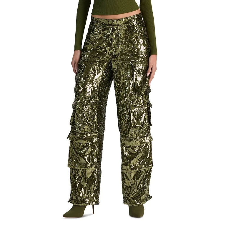 Alice and Olivia Olympia Mr Sequin Baggy Cargo Pants